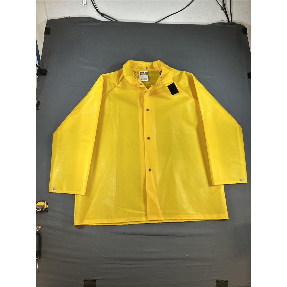 Radians AquaRad25 TPU/Nylon Rain Jacket in bright yellow, size XL